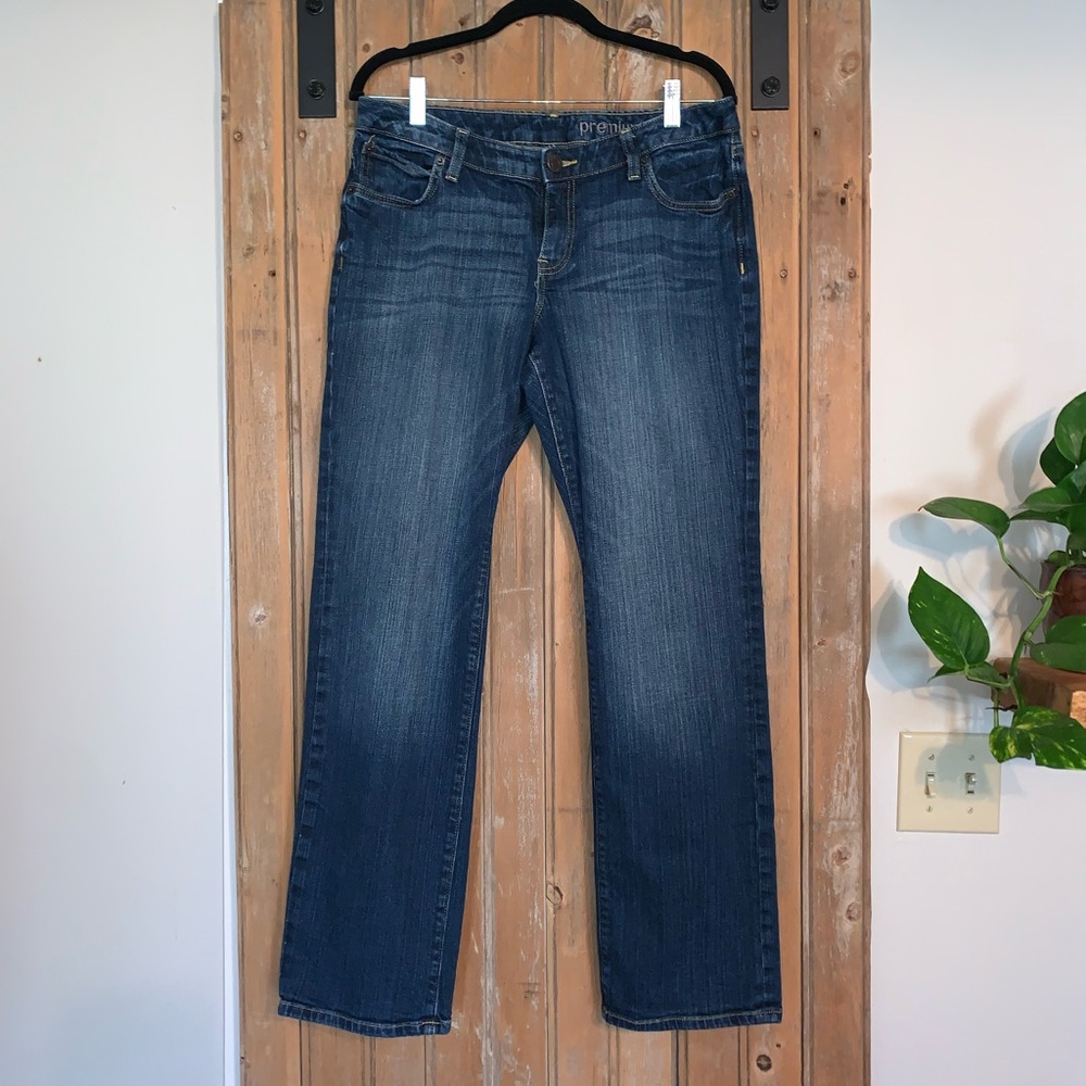 GAP Premium Curvy Straight Blue Denim Jeans